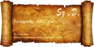 Szegedy Dóra névjegykártya