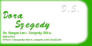 dora szegedy business card